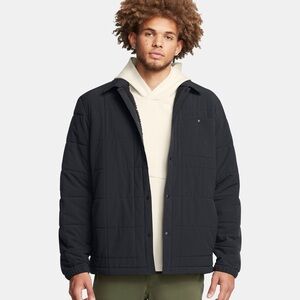 Under Armour Quilted Shacket Jacket Men’s XL Black Insulated Snap Shirt Jacket